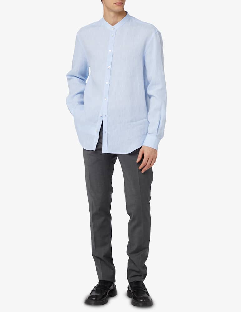 rinascente Emporio Armani Guru chambray linen shirt