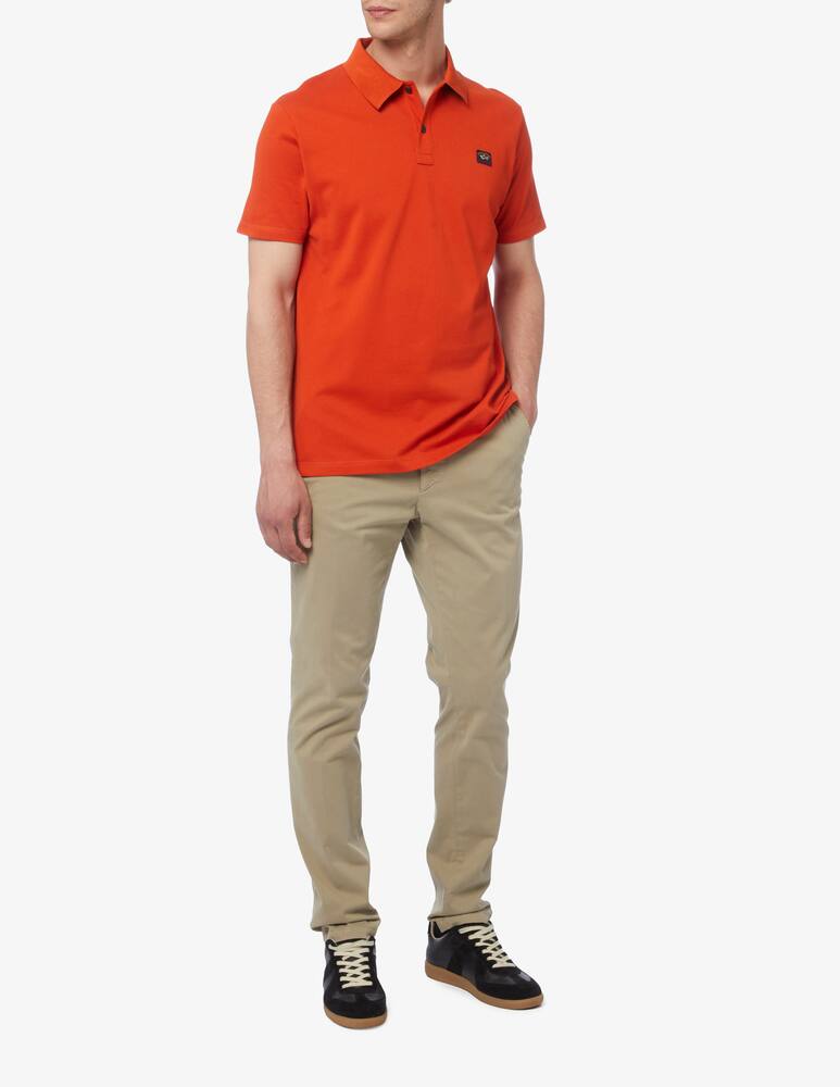 rinascente Paul & Shark Iconic badge pique polo shirt