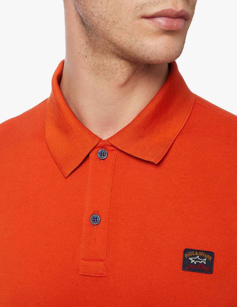 rinascente Paul & Shark Iconic badge pique polo shirt