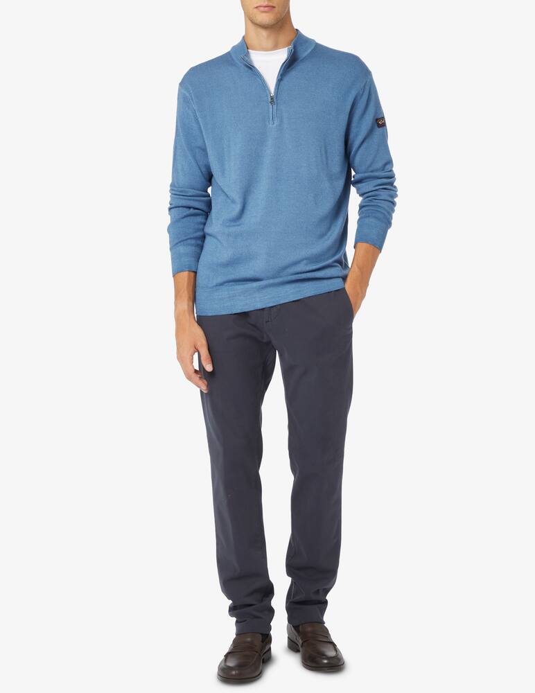 rinascente Paul & Shark Tencel slim fit chino trousers