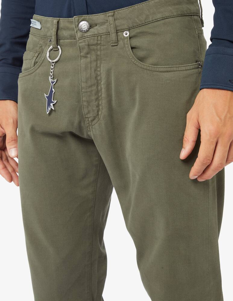 rinascente Paul & Shark Tencel slim fit 5 pockets trousers