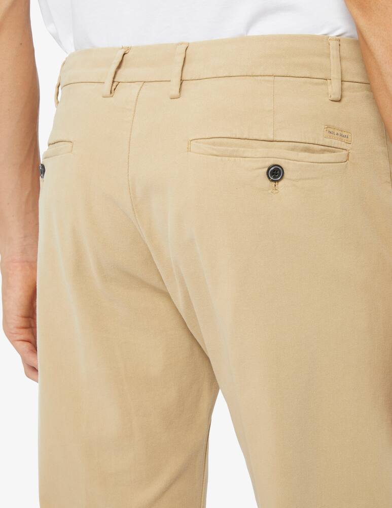 rinascente Paul & Shark Pantalone chino slim in cotone chino tencel