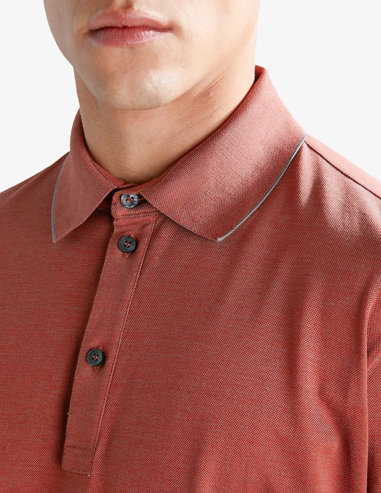 Paul & Shark Polo manica lunga pique con logo - immagine 3