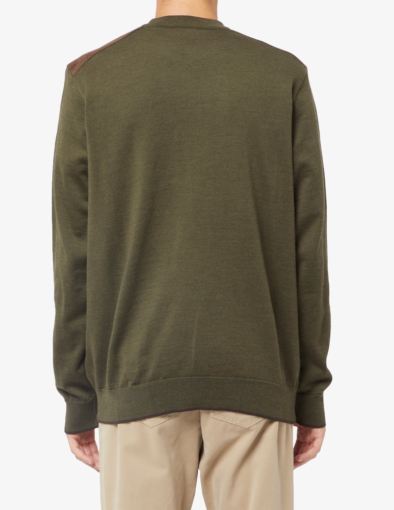 rinascente Paul & Shark Maglia in lana con inserto alcantara