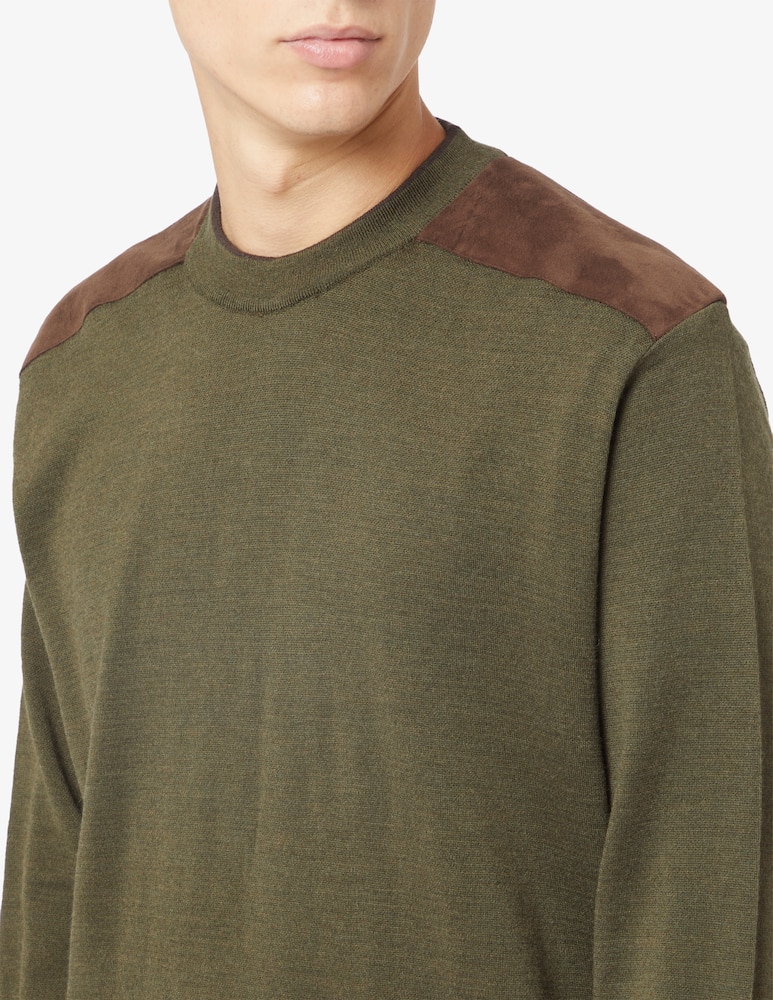 rinascente Paul & Shark Maglia in lana con inserto alcantara