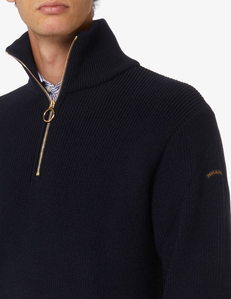 rinascente Paul & Shark Maglia con zip con moon badge