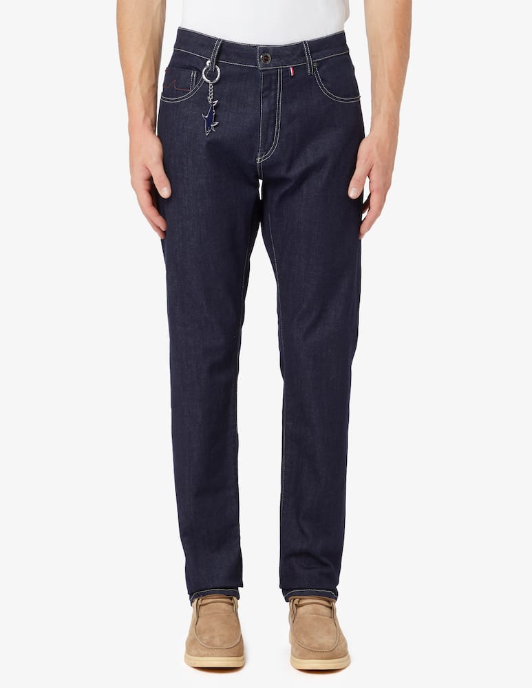 Paul & Shark Jeans stretch red rivet in cotone giza - immagine 1 Paul & Shark Jeans stretch red rivet in cotone giza - immagine 1