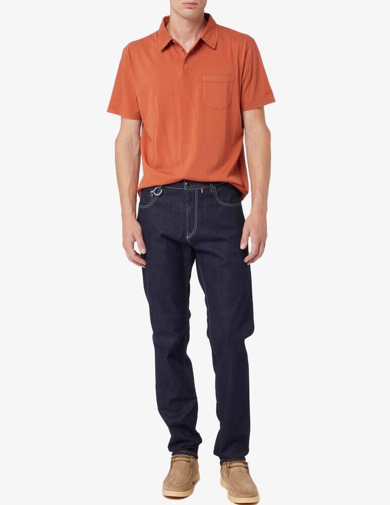 rinascente Paul & Shark Jeans stretch  red rivet in cotone giza