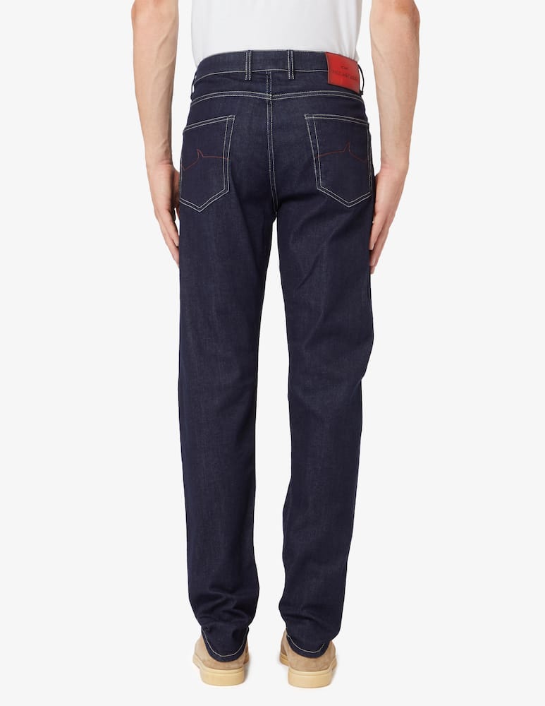 rinascente Paul & Shark Jeans stretch  red rivet in cotone giza