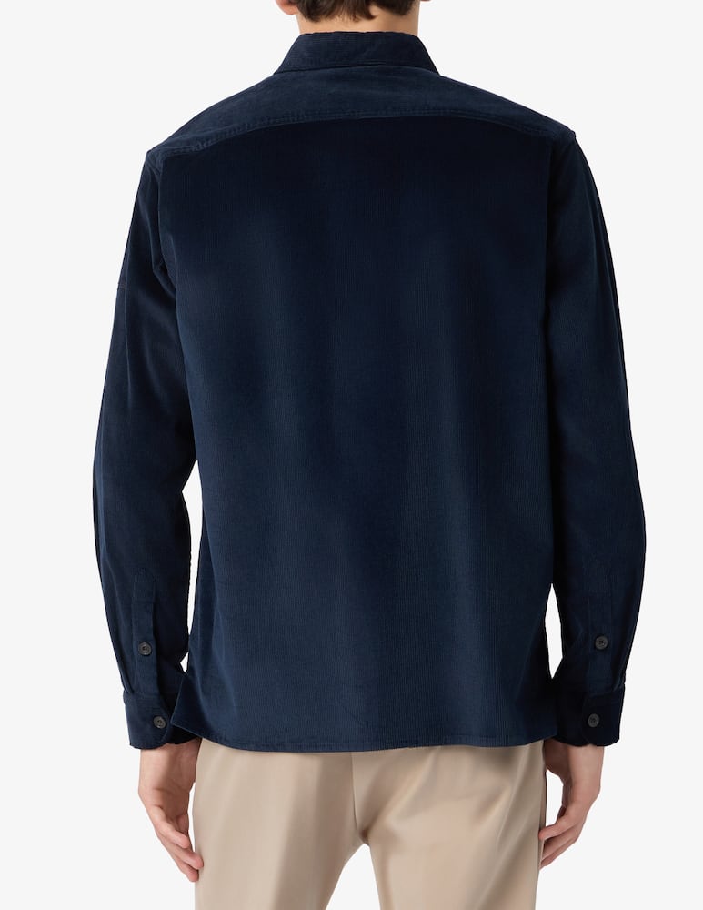 rinascente Paul & Shark Overshirt in velluto Moon badge