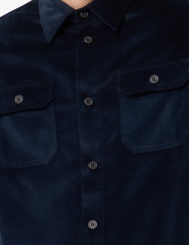 rinascente Paul & Shark Overshirt in velluto Moon badge