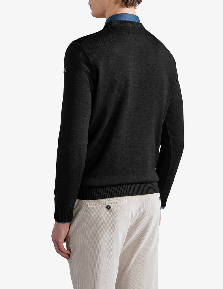 rinascente Paul & Shark Wool jumper with typhoon and moon badge