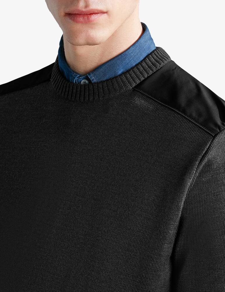 rinascente Paul & Shark Wool jumper with typhoon and moon badge