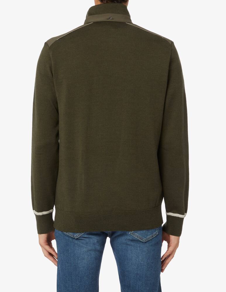 rinascente Paul & Shark Wool zip sweater with typhoon details