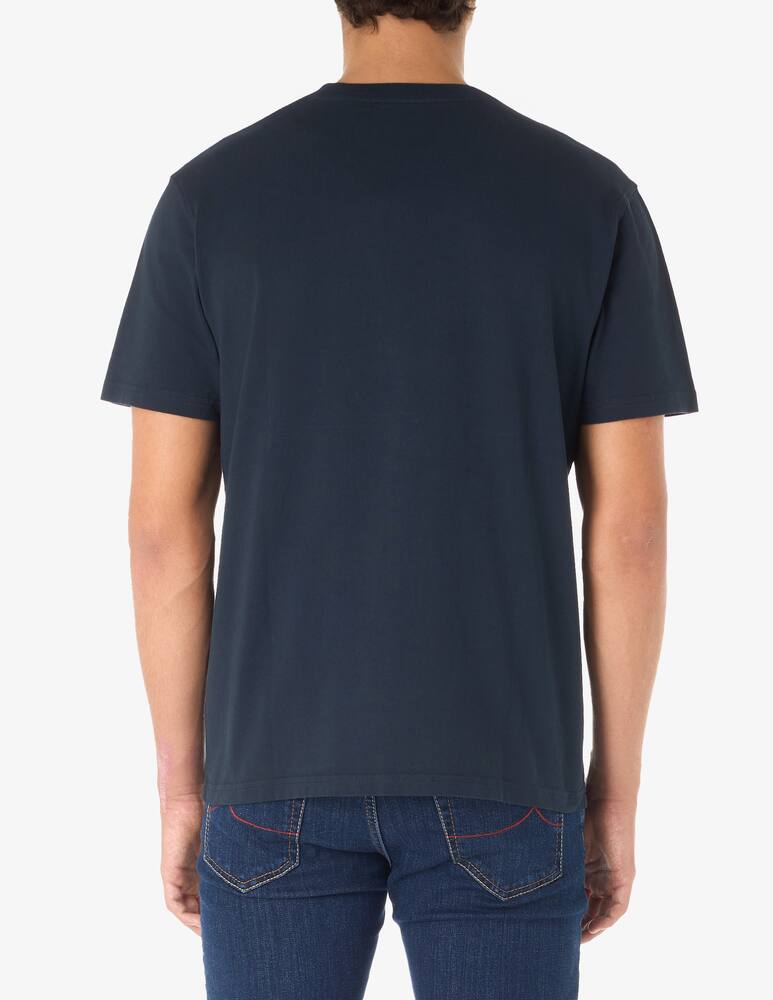 rinascente Paul & Shark Short-sleeved cotton jersey t-shirt with printed logo