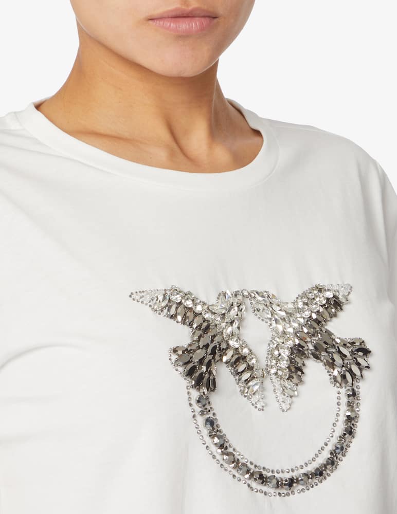 Pinko Quentin cotton t-shirt - White - picture 4 Pinko Quentin cotton t-shirt - White - picture 4