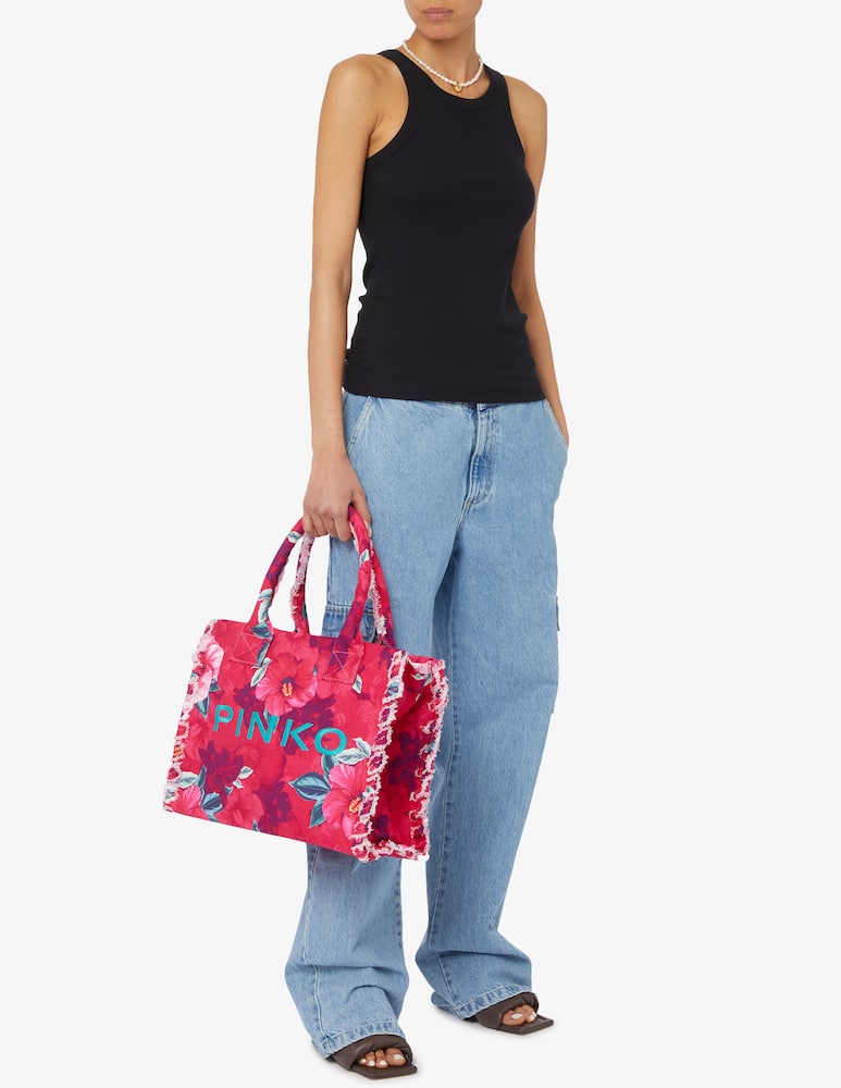 rinascente Pinko Mare canvas tote bag