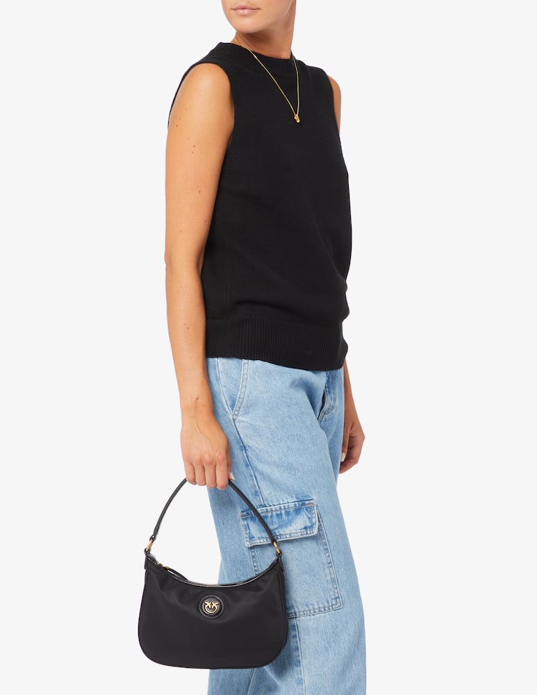 rinascente Pinko Mini crescent silk bag