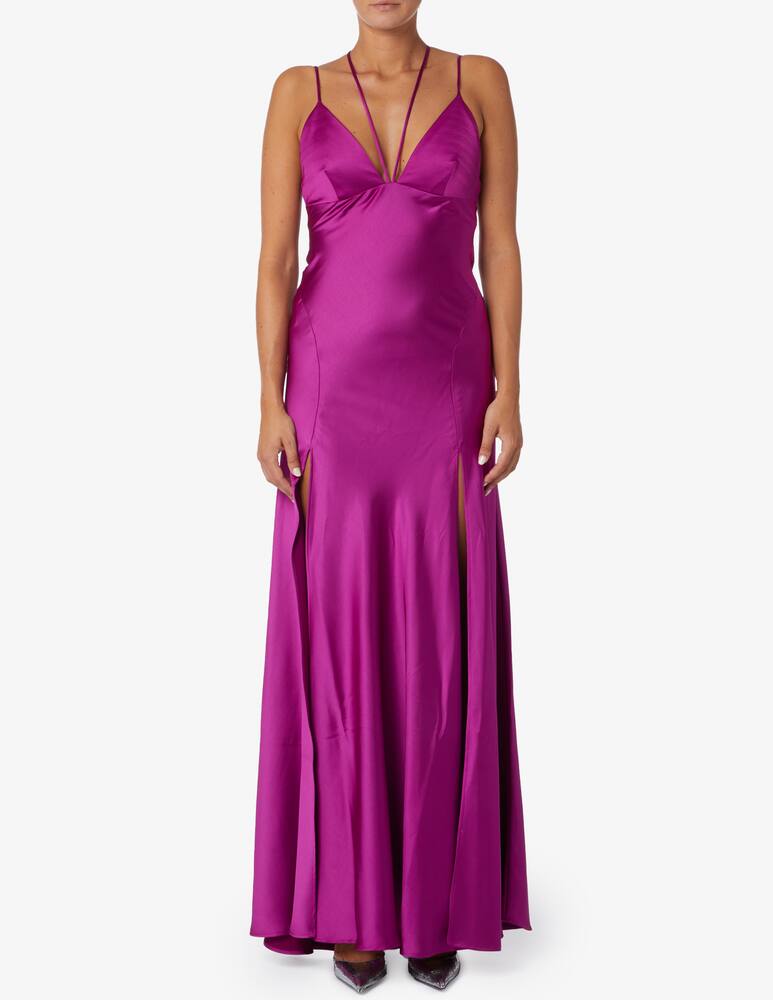 Pinko Vestito lungo in raso con spallina - immagine 1 Pinko Vestito lungo in raso con spallina - immagine 1