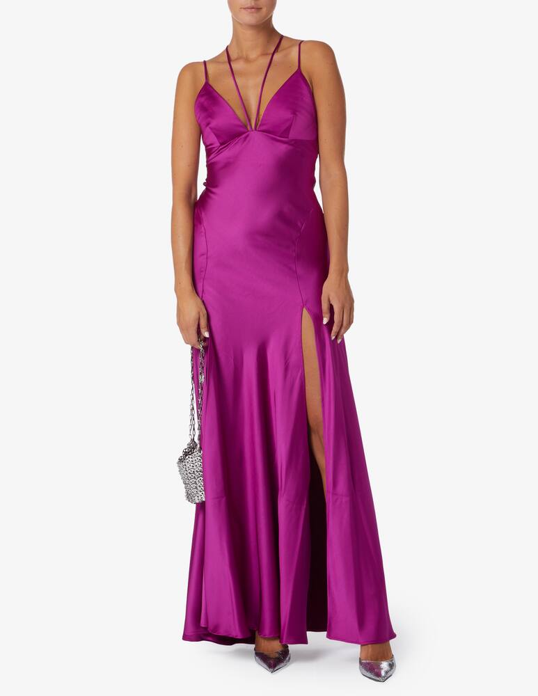 Pinko Vestito lungo in raso con spallina - immagine 2 Pinko Vestito lungo in raso con spallina - immagine 2