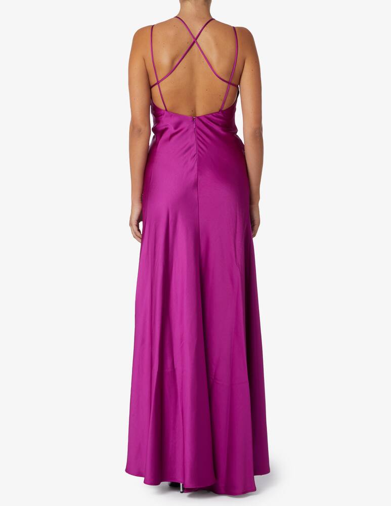 rinascente Pinko Long satin dress with shoulder straps