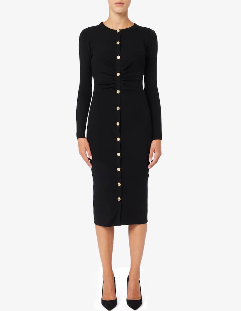 Pinko Ermine ribbed midi dress - picture 1
