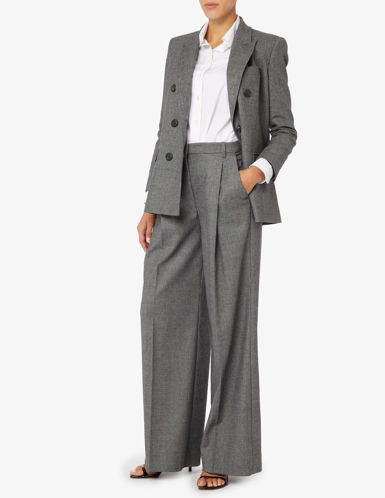 Pinko Pantaloni vita alta palazzo check - immagine 2 Pinko Pantaloni vita alta palazzo check - immagine 2