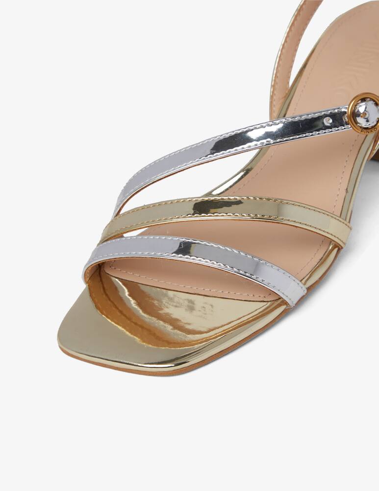 rinascente Pinko Kai mirror belt sandals