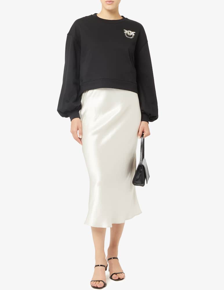 rinascente Pinko Embroidered birds logo sweatshirt