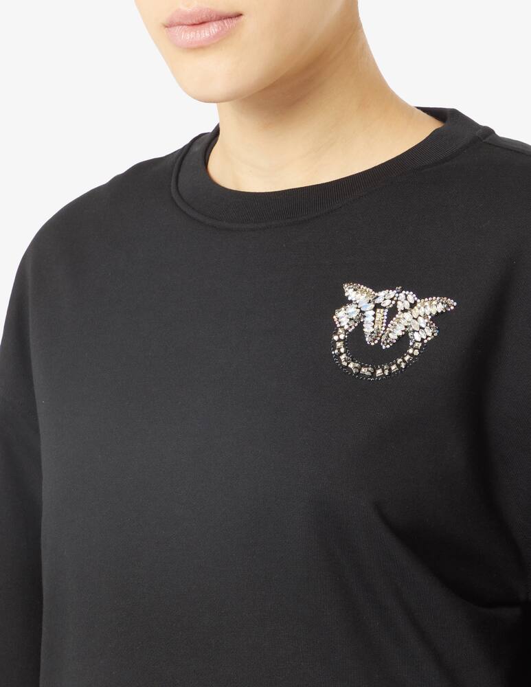 rinascente Pinko Embroidered birds logo sweatshirt