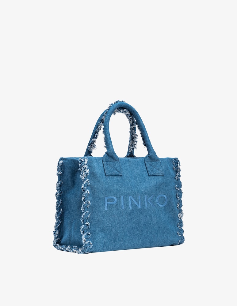 rinascente Pinko Canvas beach bag