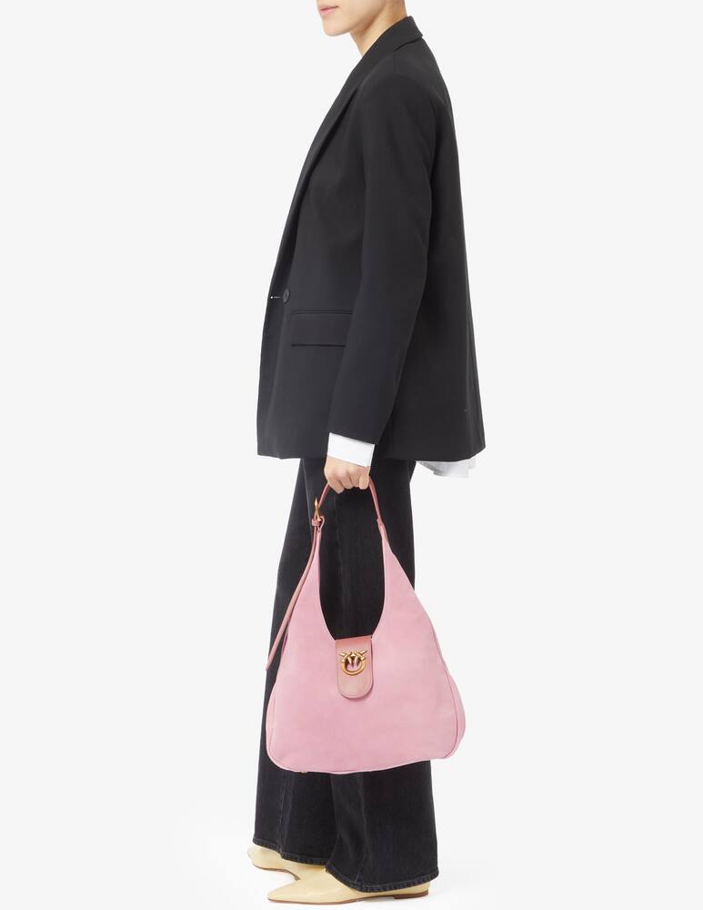 rinascente Pinko Mini suede hobo bag