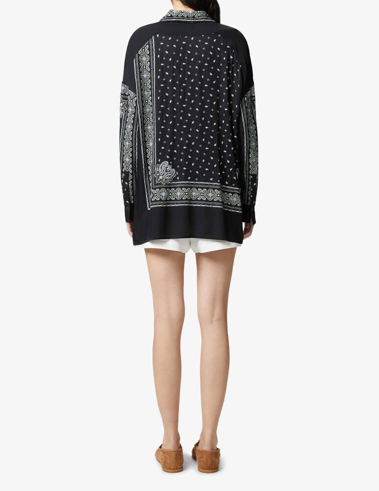 rinascente Pinko Clocks twill bandana shirt