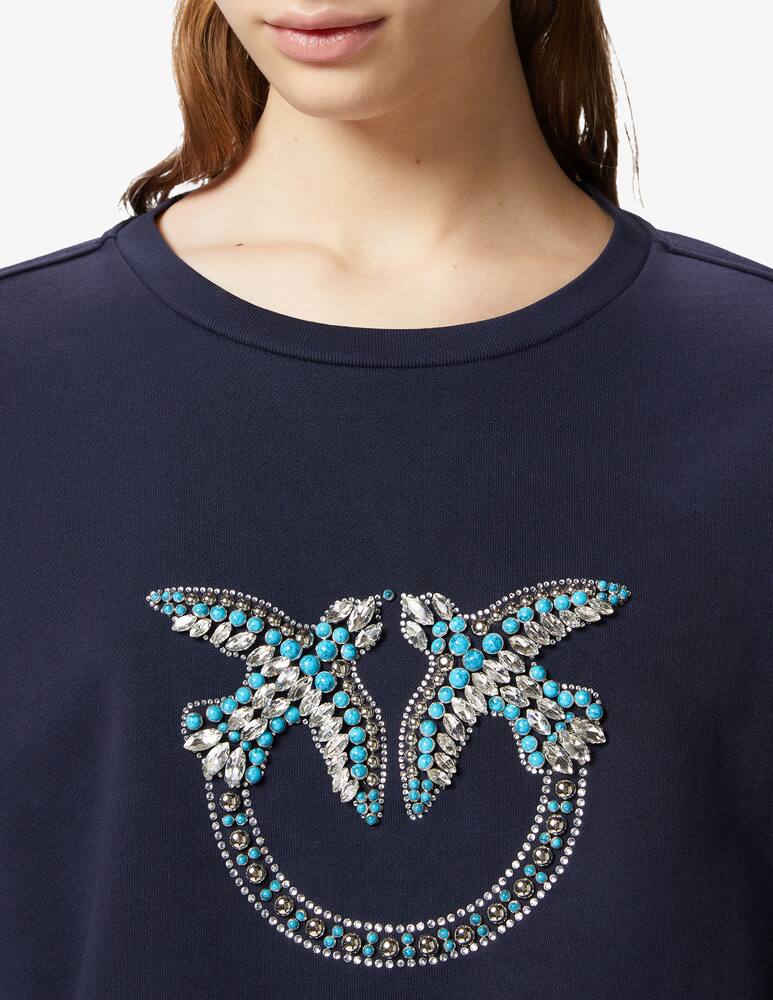 rinascente Pinko Felpa logo Birds ricamato