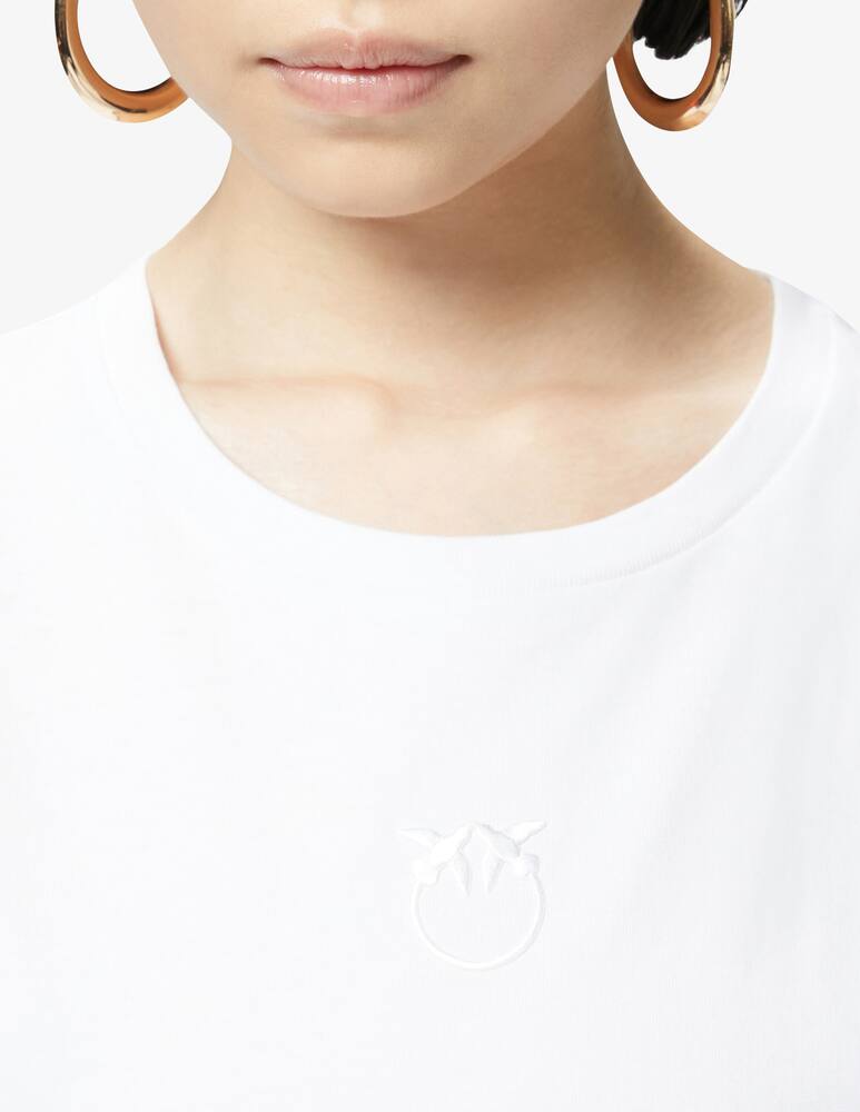 rinascente Pinko T-shirt logo effetto ricamato