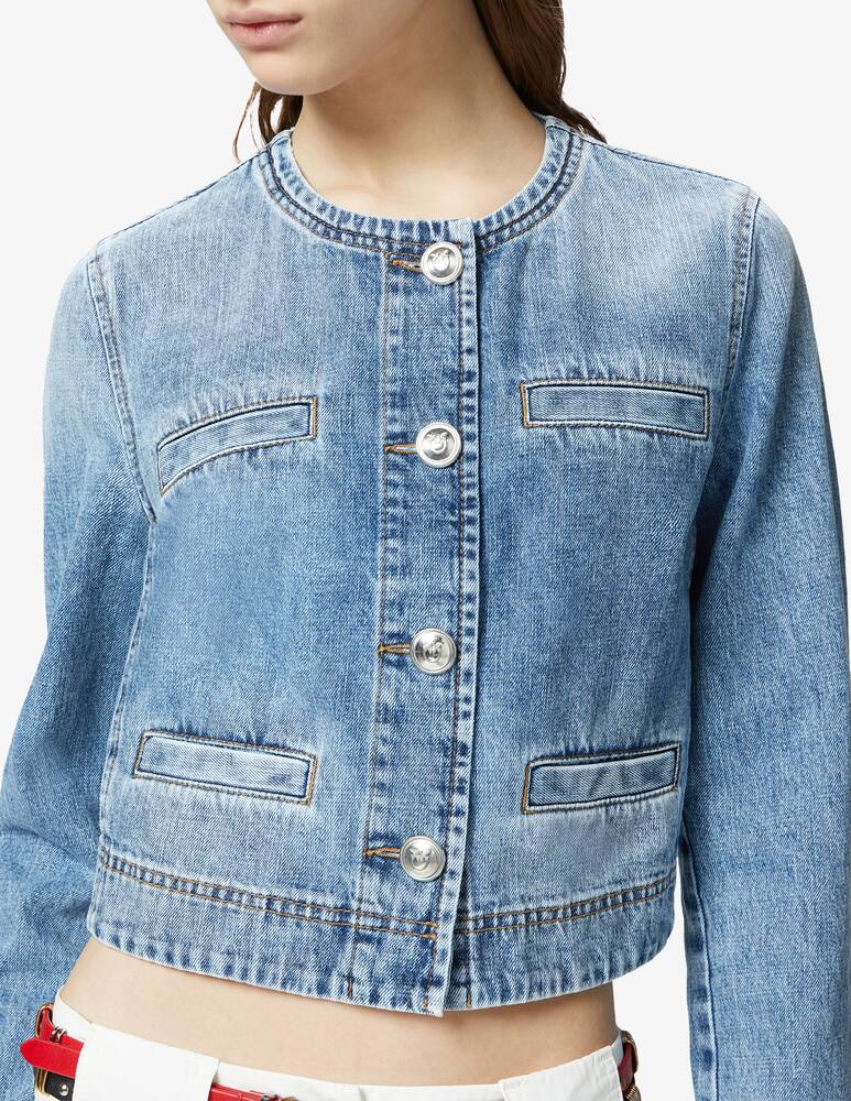 rinascente Pinko Denim cropped jacket
