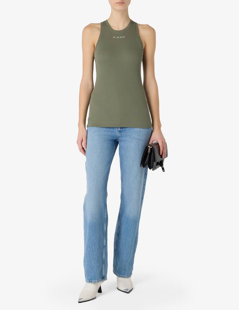 rinascente Pinko Canottiera in cotone costina