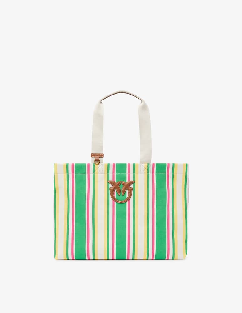 rinascente Pinko Borsa shopper a righe tessuto