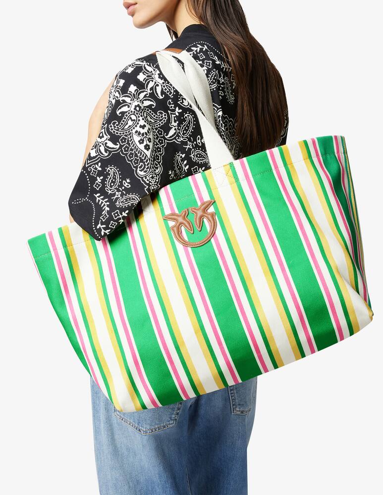 rinascente Pinko Borsa shopper a righe tessuto