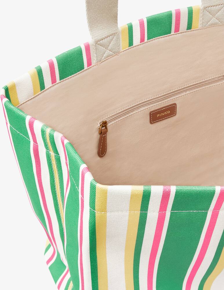 rinascente Pinko Borsa shopper a righe tessuto