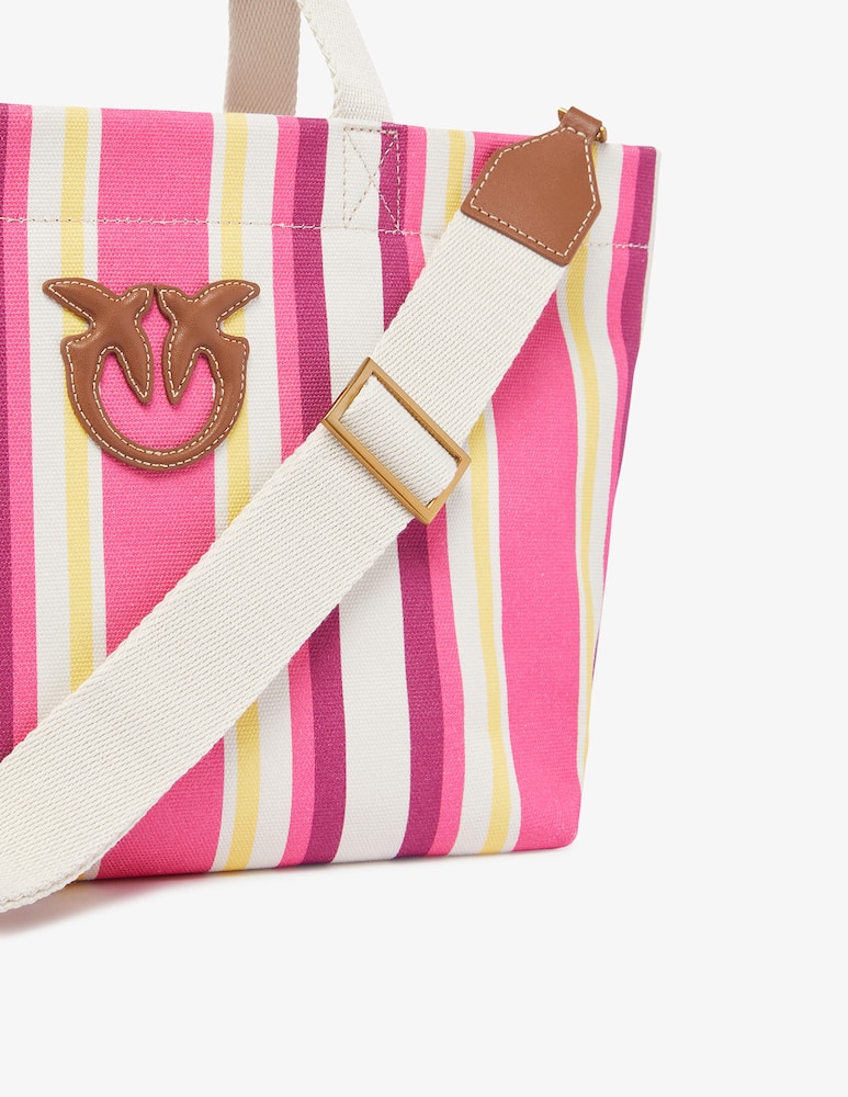 rinascente Pinko Striped shopping bag