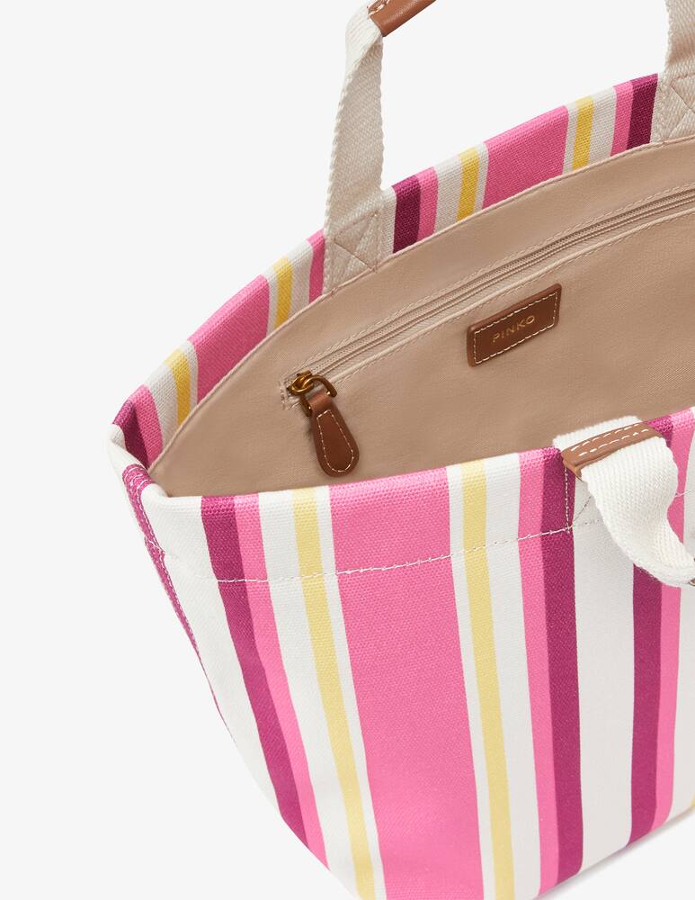 rinascente Pinko Striped shopping bag
