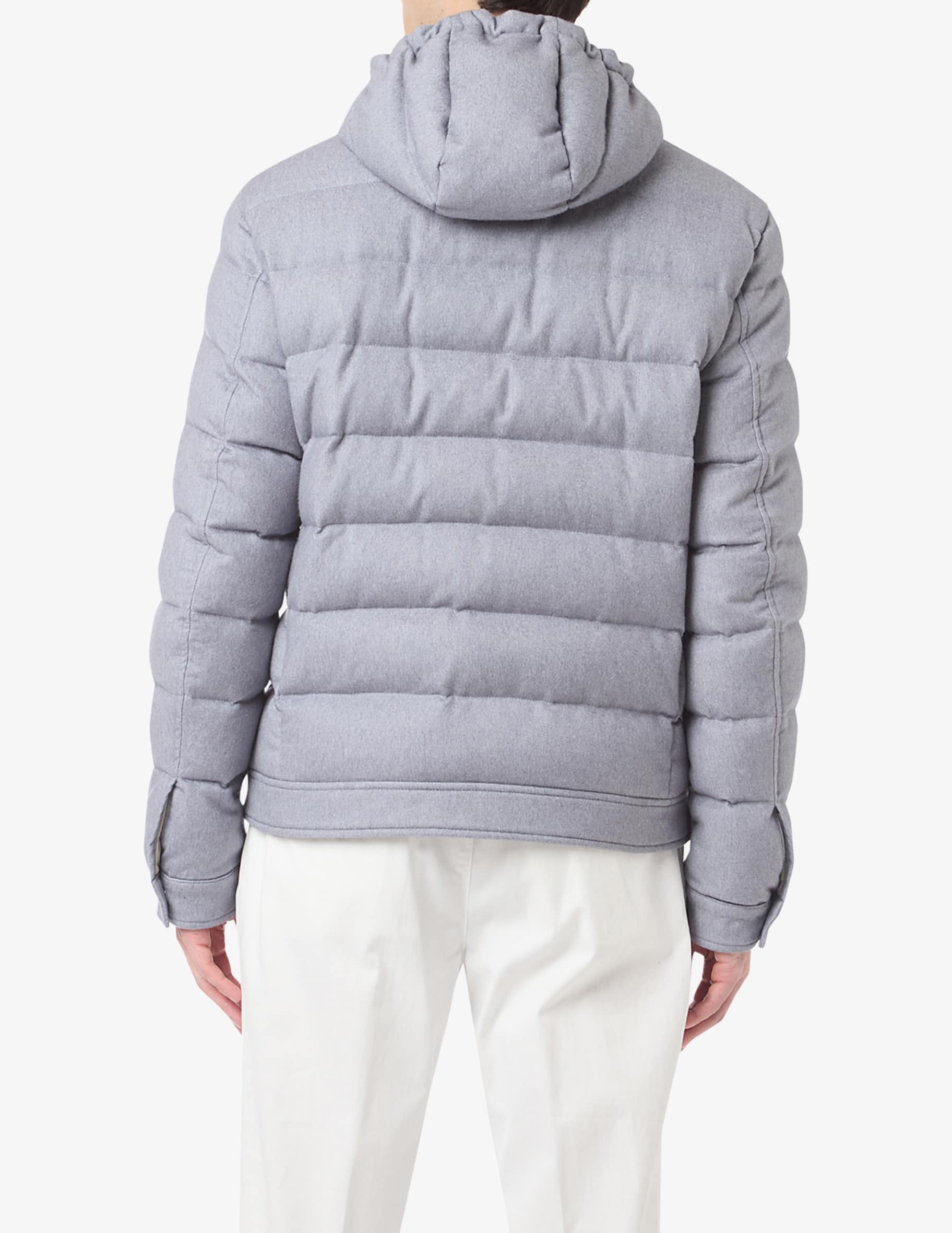 Shop Eleventy Puffer jacket with hood on Rinascente