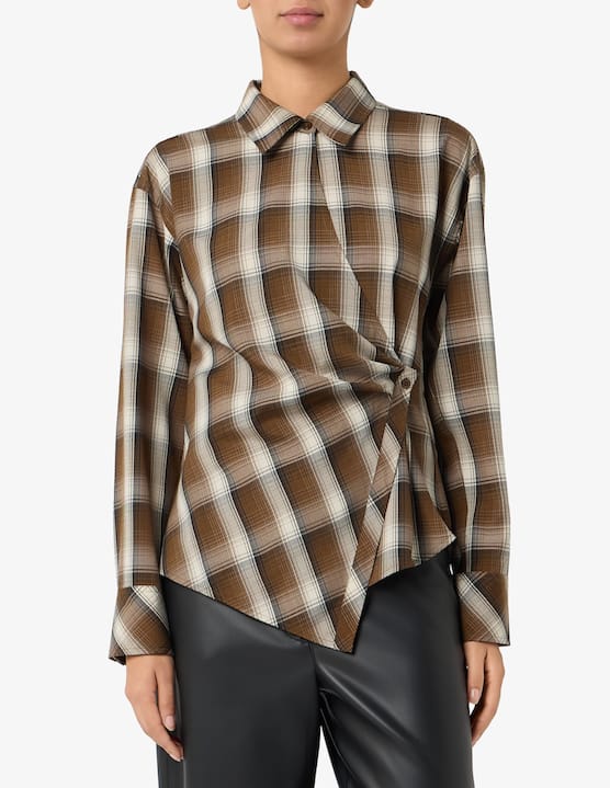 Marella - Checked wrap blouse - €139,00