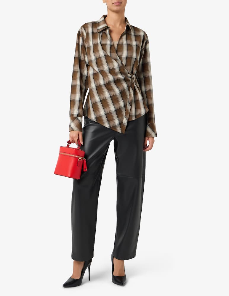 Marella Checked wrap blouse - picture 2 Marella Checked wrap blouse - picture 2