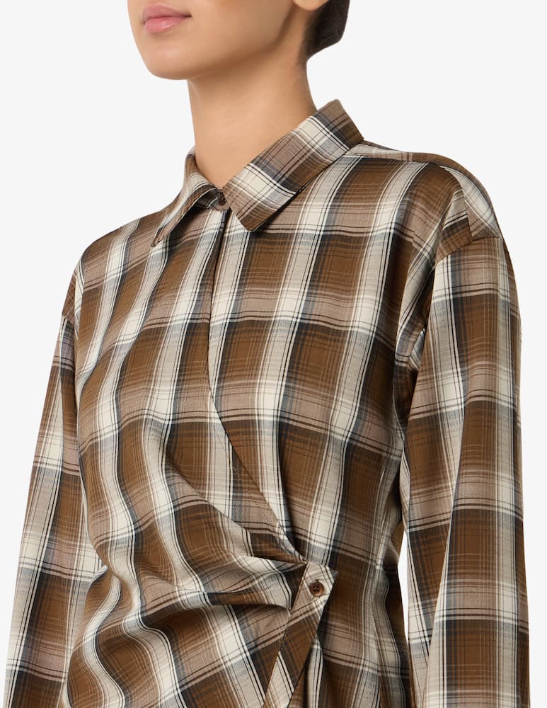 Marella Checked wrap blouse - picture 4 Marella Checked wrap blouse - picture 4