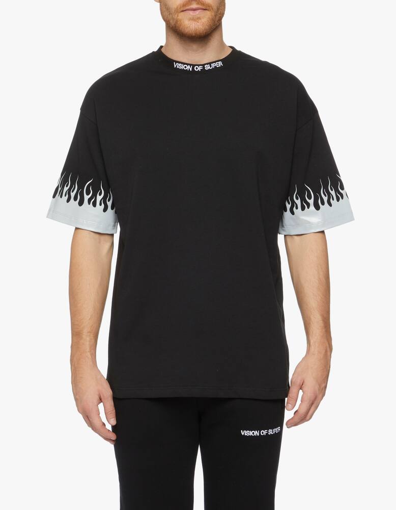 rinascente Vision of Super Maglietta flames reflective