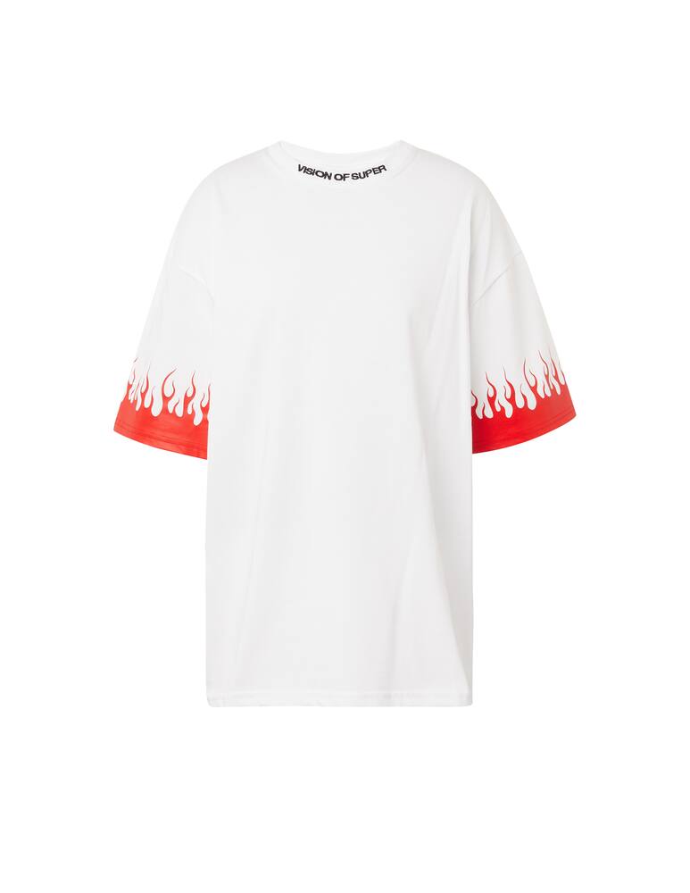 rinascente Vision of Super T-shirt in cotone con fiamma rossa