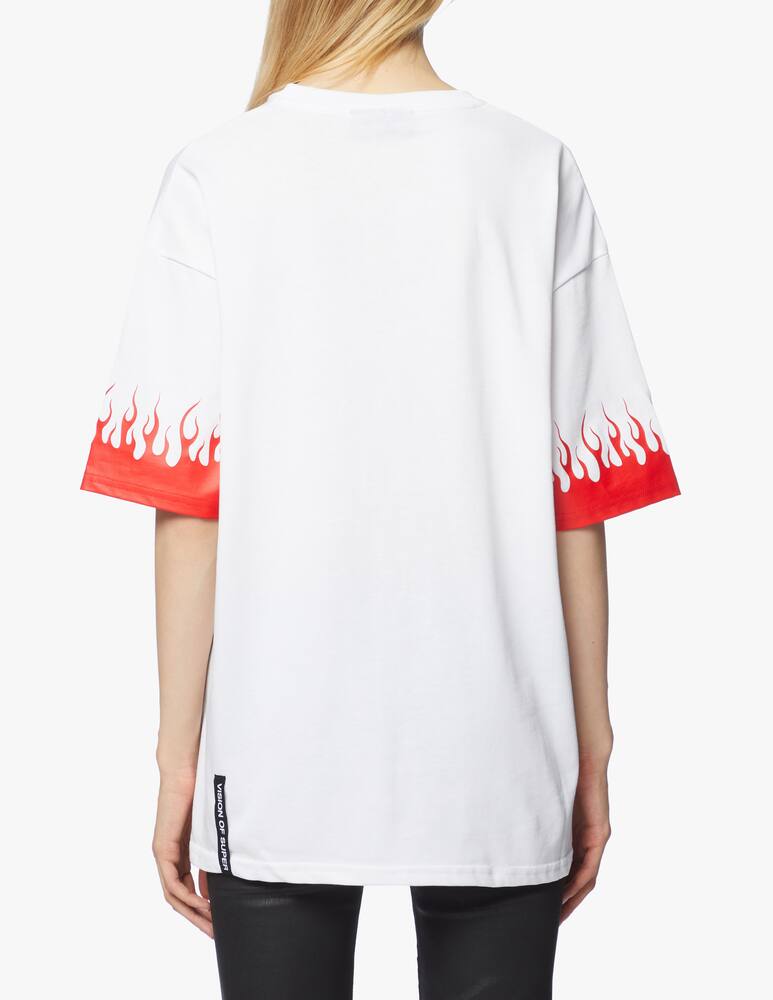 rinascente Vision of Super T-shirt in cotone con fiamma rossa