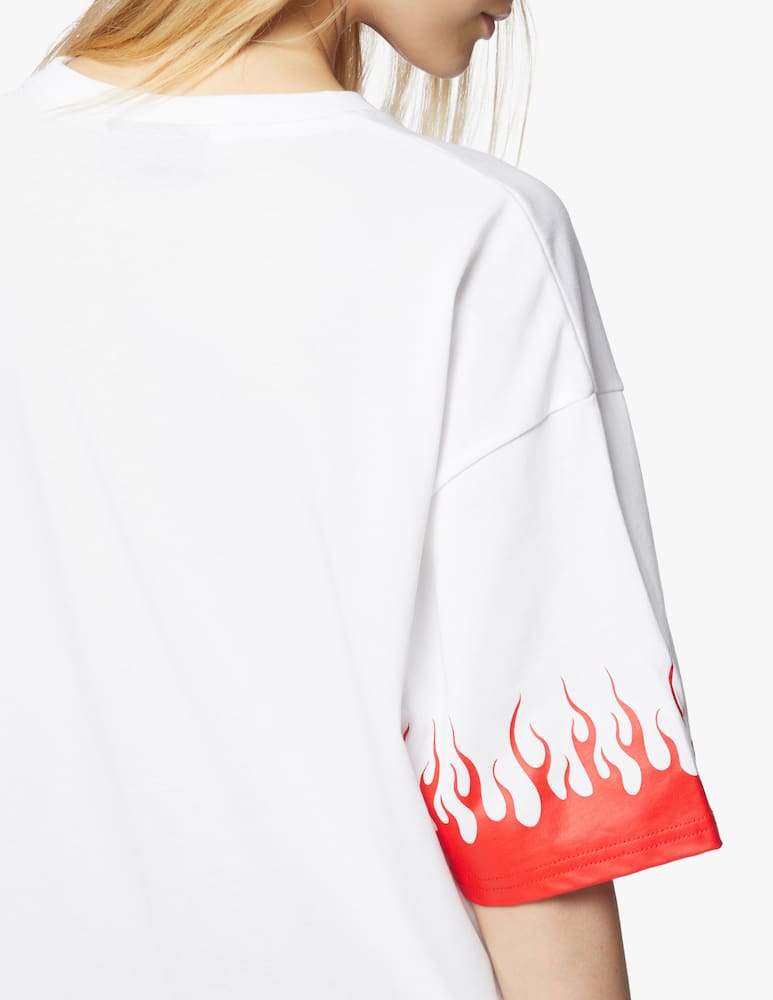 rinascente Vision of Super T-shirt in cotone con fiamma rossa